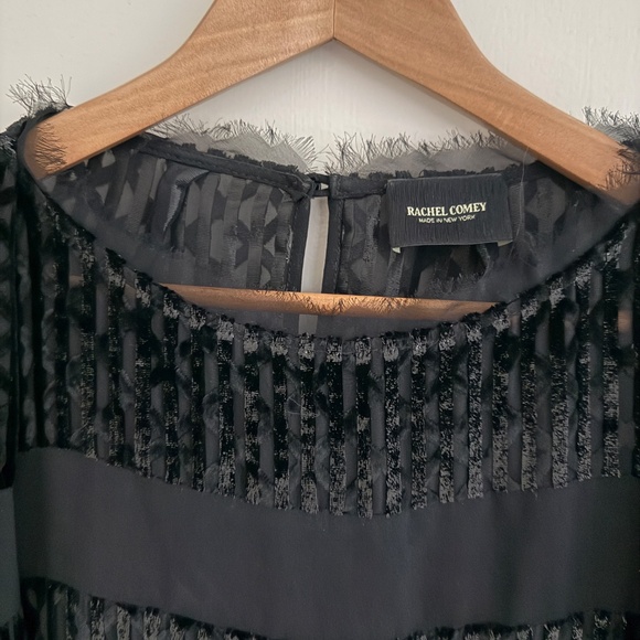 NWOT Rachel Comey Reunion Top in Black Burnout Lurex Velvet Size 6 - Picture 5 of 11